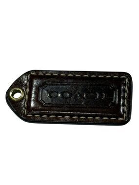 Coach Rectangle BROWN Hang Tag Replacement Purse Tag Handbag Charm